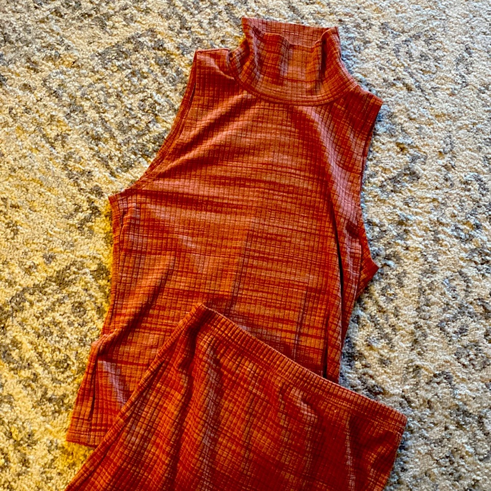 Light jersey red reformation jeans set XS worn once